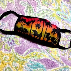 Tropical unicorn face mask